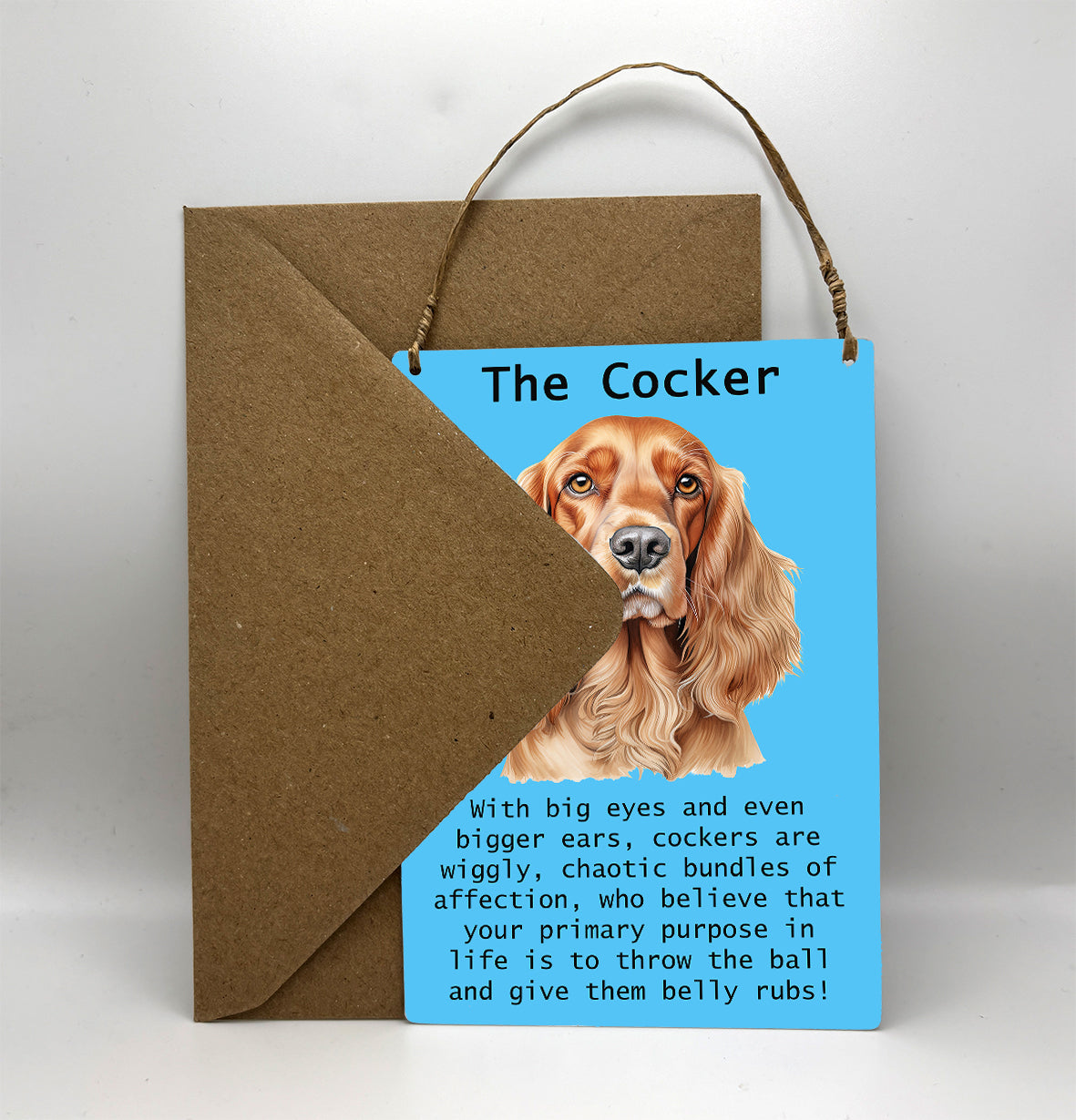 Cocker Spaniel Metal Greetings Card