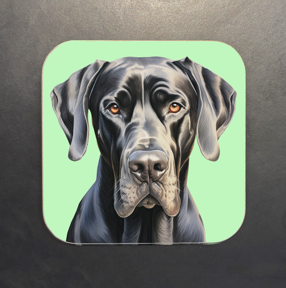 Black Great Dane Coaster