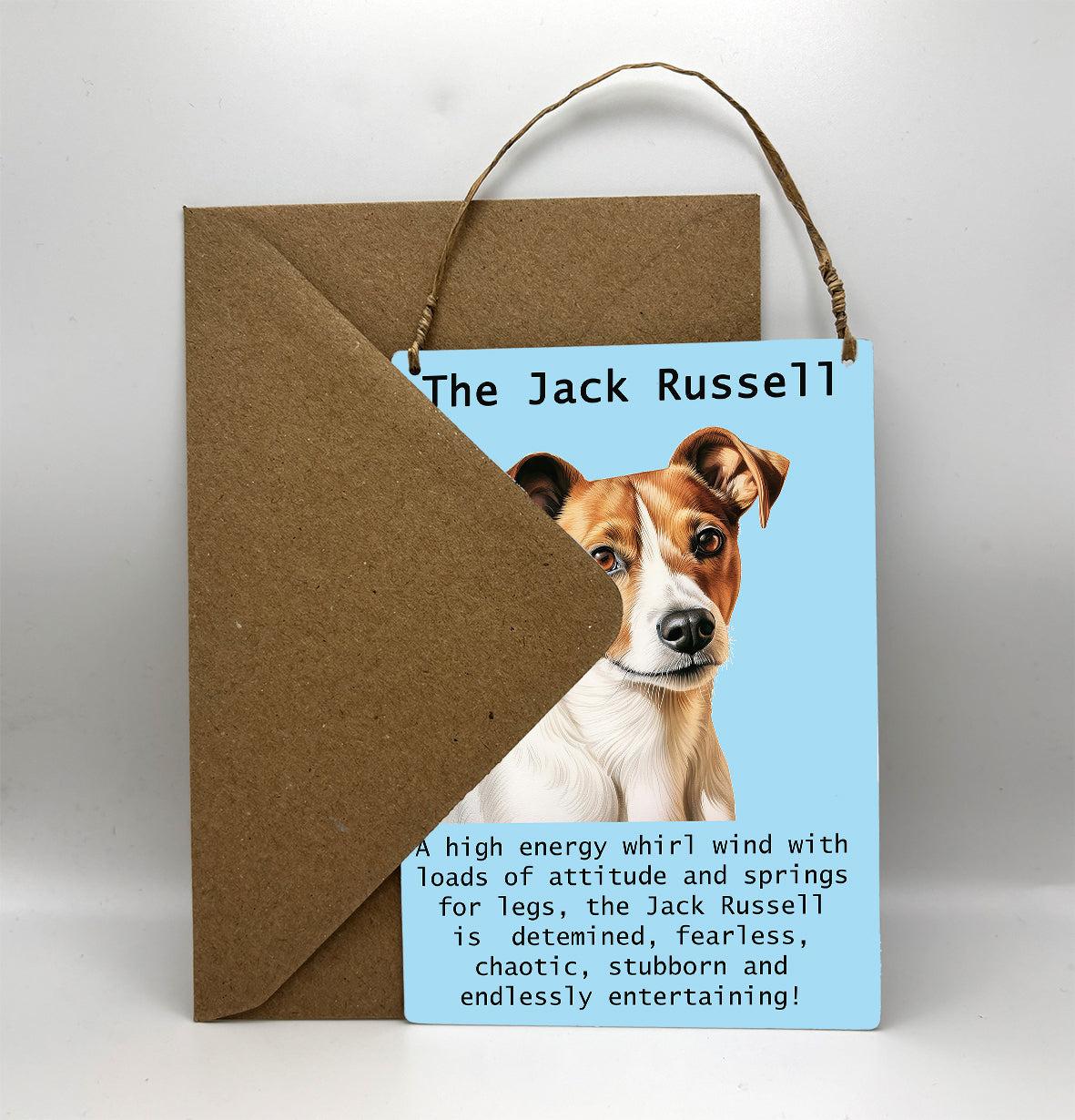 Jack Russell Metal Greetings Card