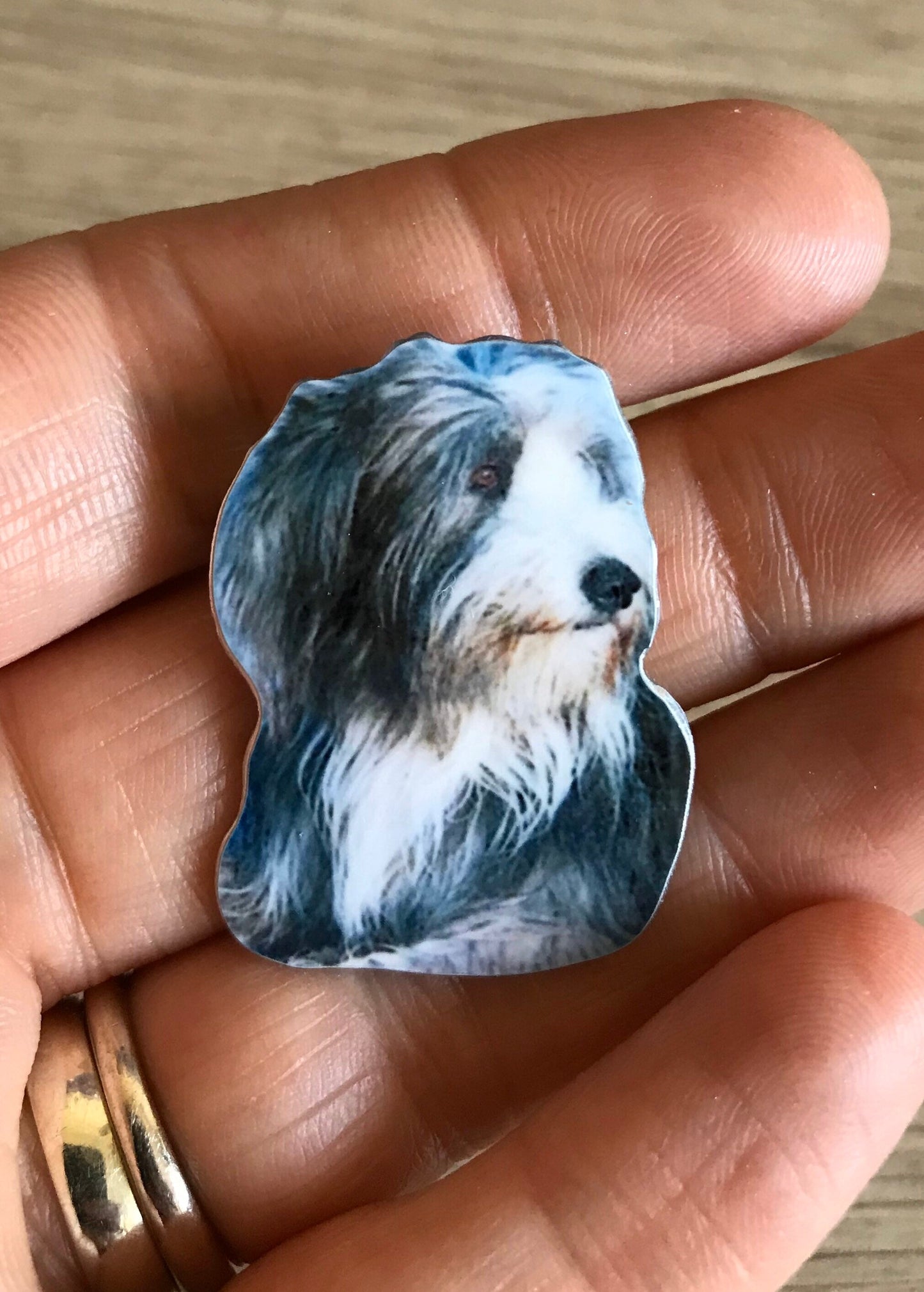 Custom dog brooch - custom dog badge - custom dog pin - dog pet brooch - personalised dog brooch - dog photo brooch