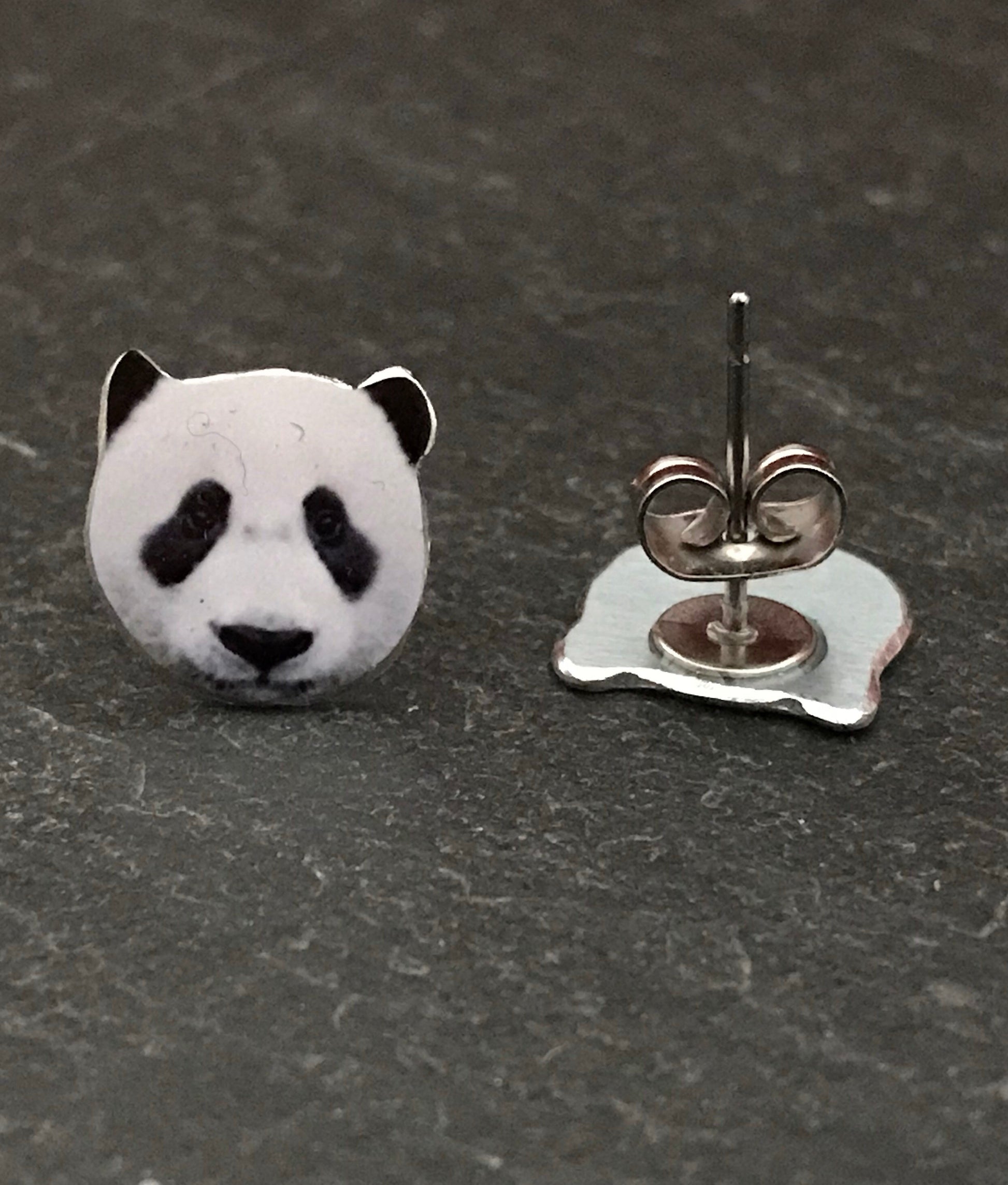 Cute Pandas - Panda Stud Earrings - Panda Earrings - Cute Panda Earrings - Panda Gift - Panda Studs