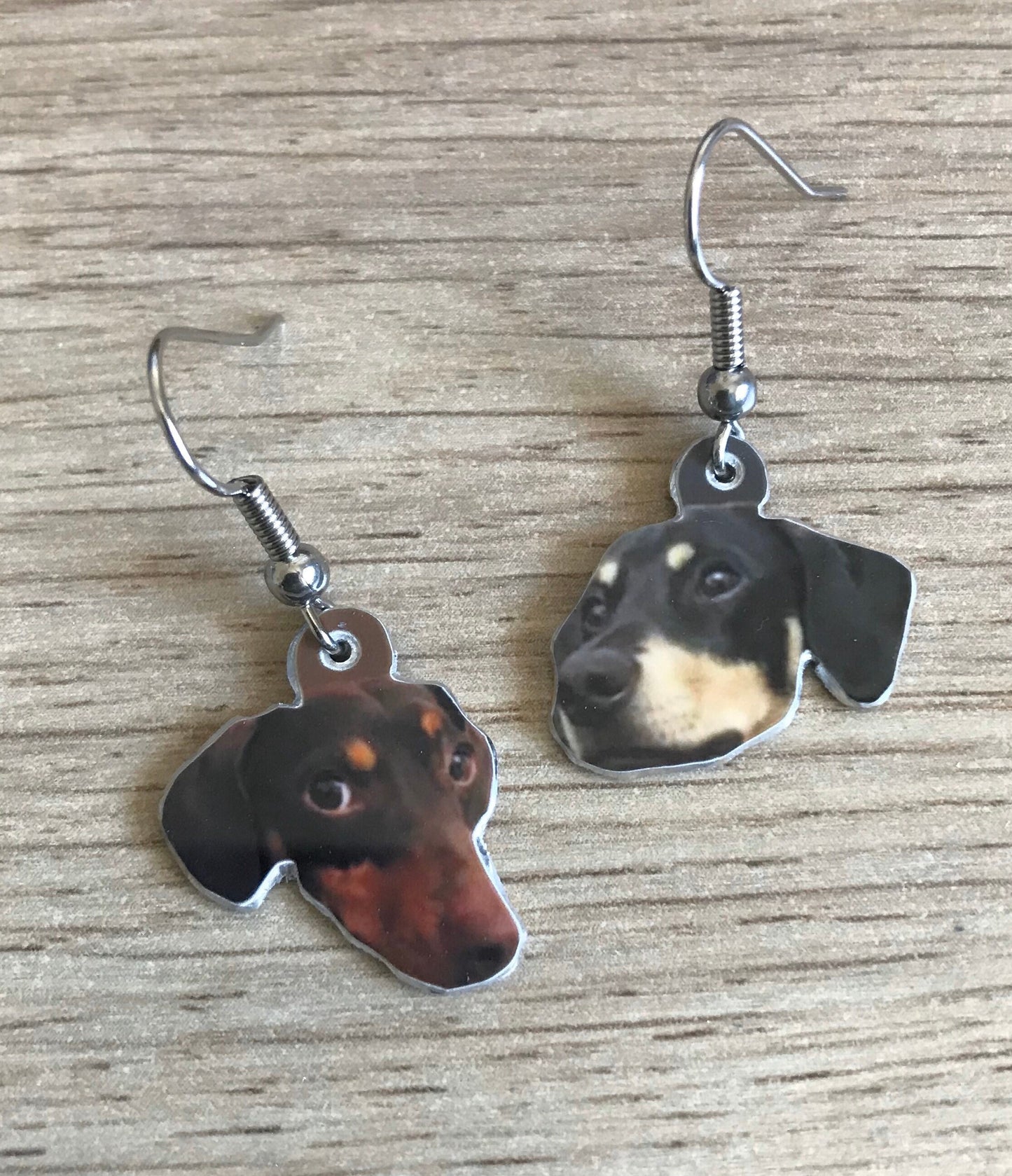Dangly Dog Earrings - Custom Dog Drop Earrings - Dangly Dog Earrings - Custom Pet Dangly Earrings - Dangly Fogs - Dog Lover Earrings