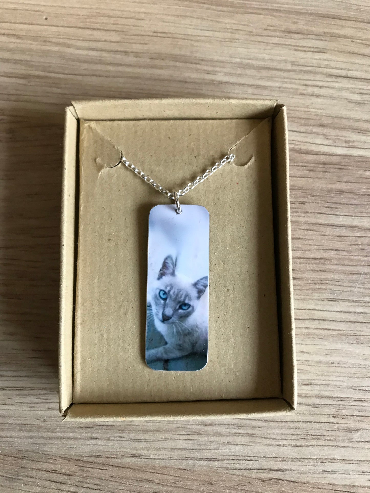Custom Cat Tag Pendant - Long Custom Cat - Cat Tag Necklace - Cat Necklace - Cat Lover - Cat Gift - Photo Pendant - Cat Photo Round Pendant