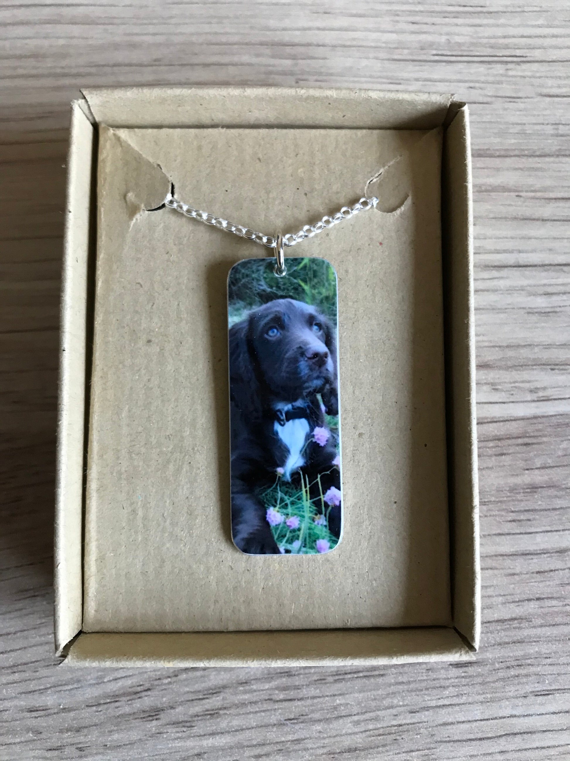 Custom Dog Photo Necklace - Long Custom Dog - Dog Necklace - Dog Lover - Dog Gift - Tag Pendant - Dog Photo Pendant - Dog Photo Tag Pendant