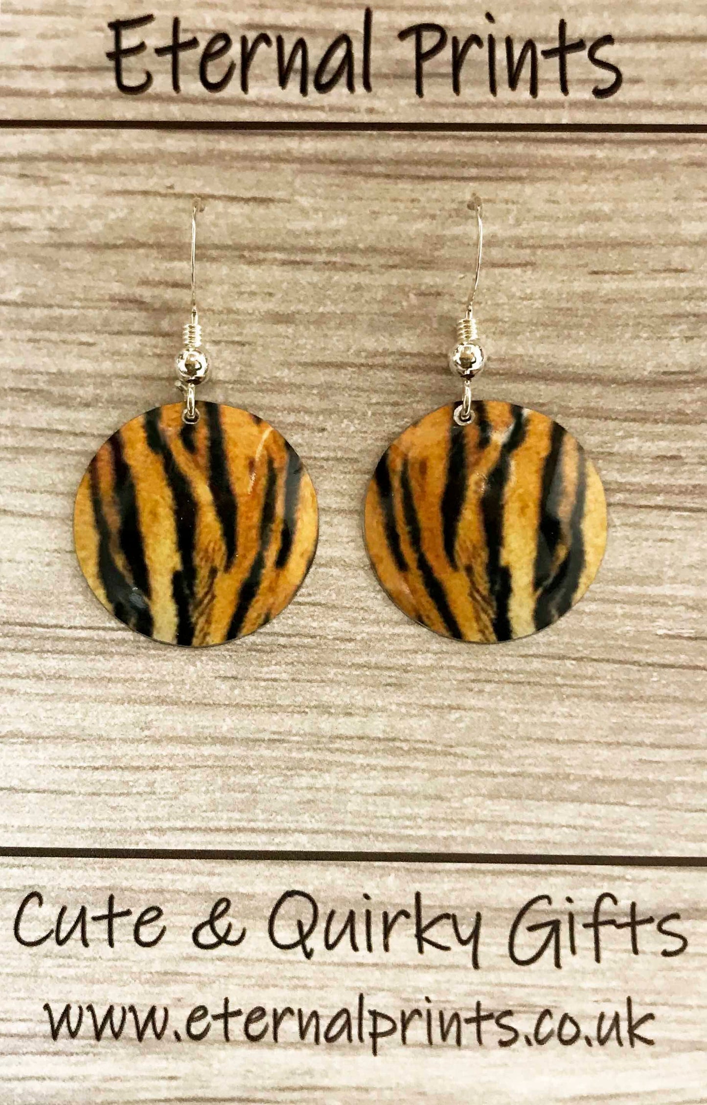 Tiger print earrings, tiger earrings, animal print earrings, animal print, tiger drop earrings