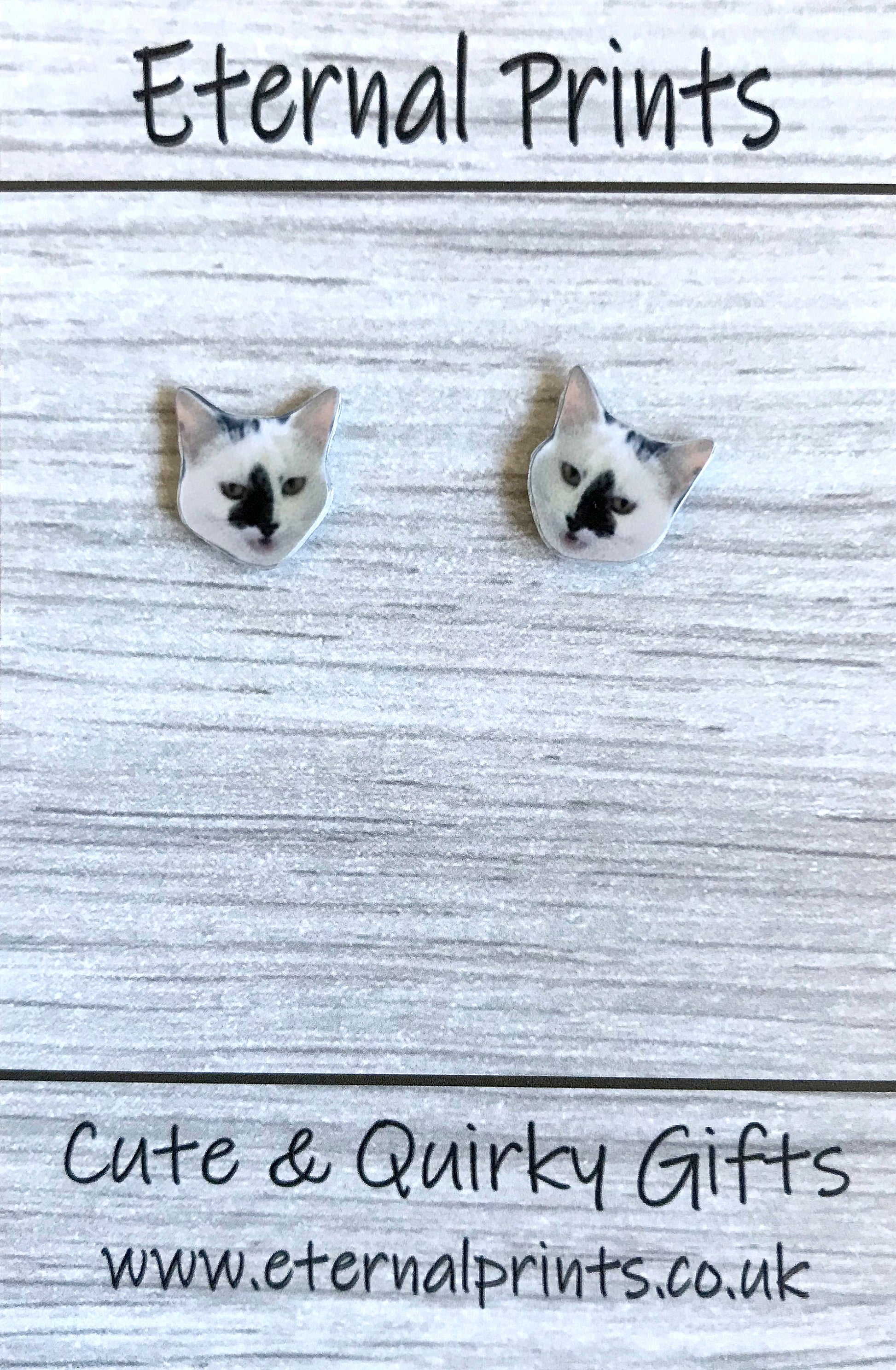 Cat Earrings - Cat Photo Earrings - Cat Studs - Custom Cat Pet Earrings - Personalised Pet Stud Earrings - Pet Earrings - Pet Studs