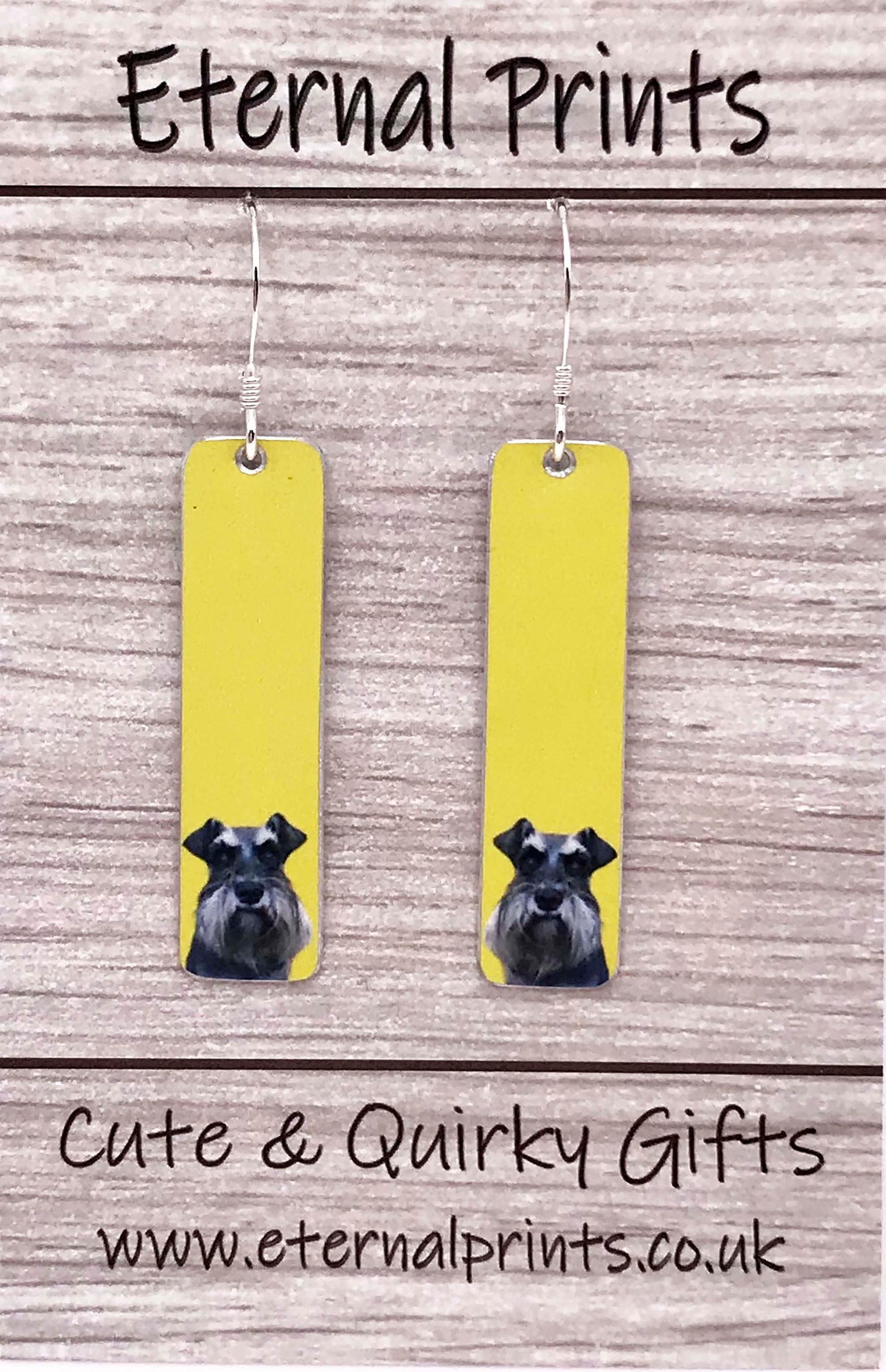 Custom Dog Earrings - Schnauzer Earrings - Long Dog Earrings - Custom Pet Earrings - Dangly Dogs - Dog Lover Gift - Schnauzer Gift