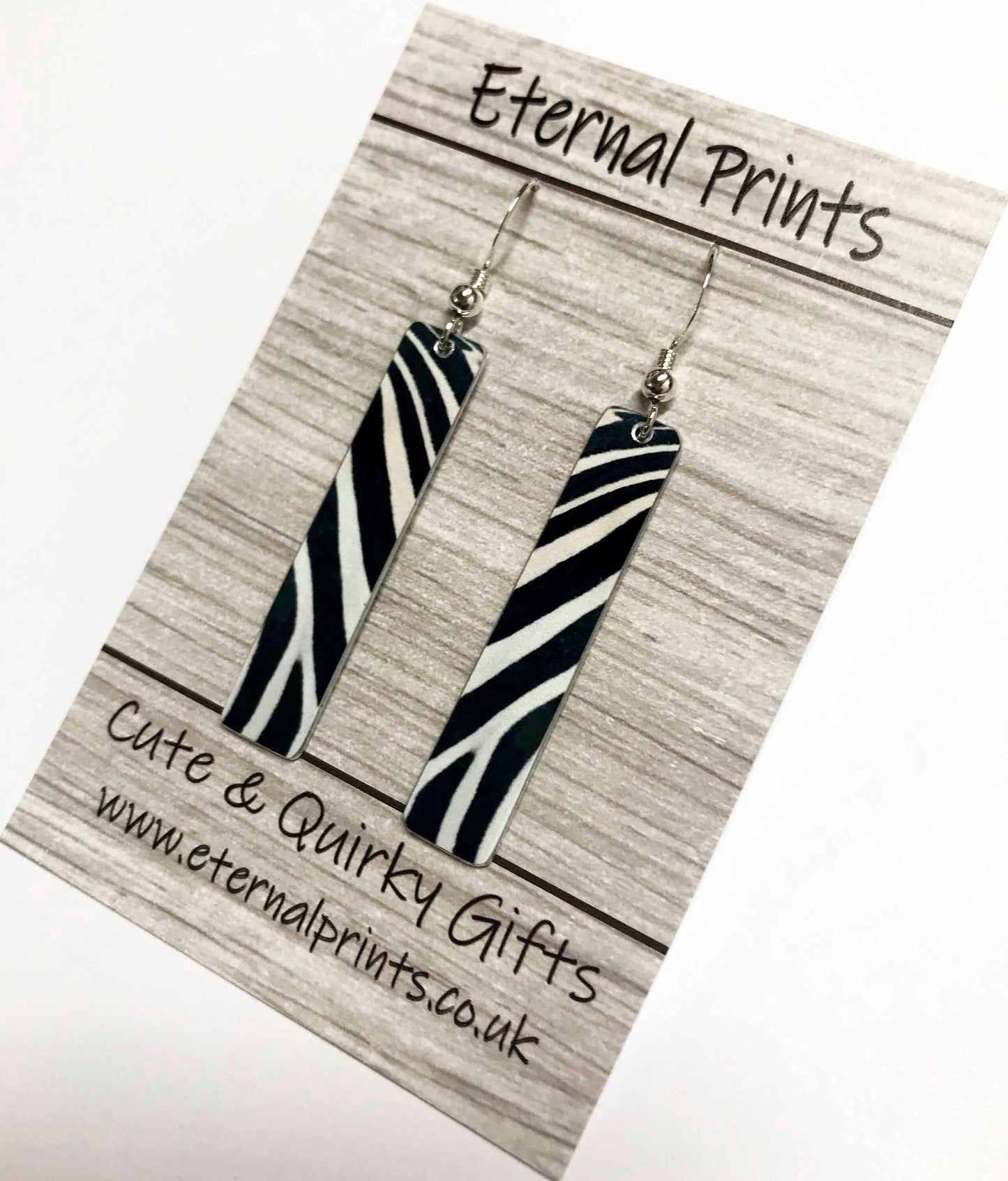 Animal Print Earrings - Zebra Print Earrings - Animal Earrings - Zebra Earrings - Long Earrings - Print Earrings