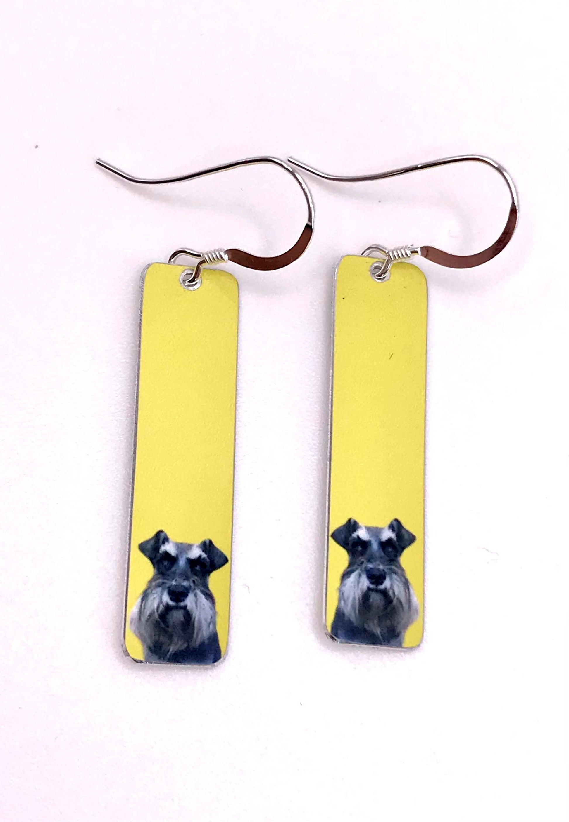 Custom Dog Earrings - Schnauzer Earrings - Long Dog Earrings - Custom Pet Earrings - Dangly Dogs - Dog Lover Gift - Schnauzer Gift