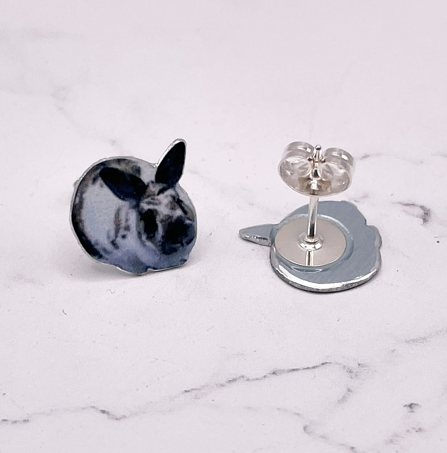 Pet Earrings - Rabbit Studs - Rabbit Earrings - Personalised Pet Earrings - Custom Pet Studs - Pet Studs