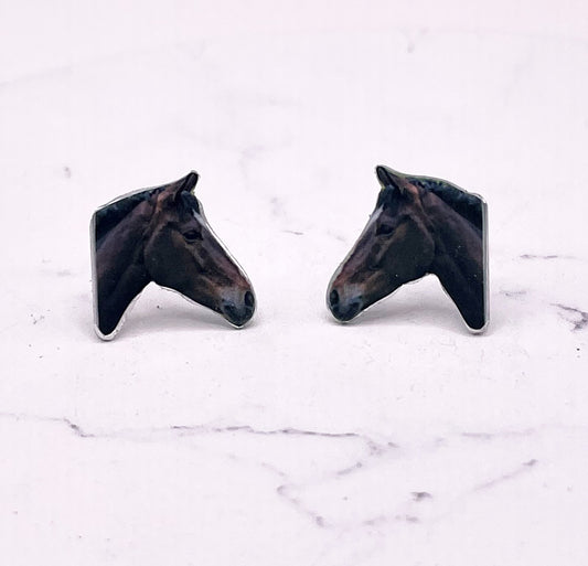 Horse Stud Earrings - Horse Lovers - Horse Gift - Horse Earrings - Pony Studs - My Pet Studs