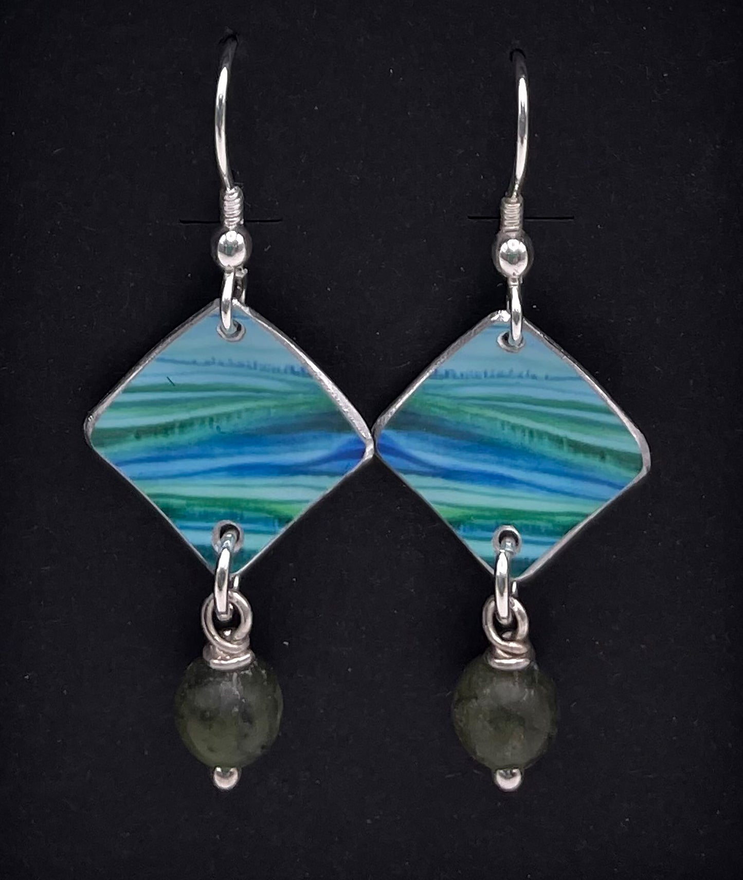Coast Earrings - Sea Jewellery - Seaside - Beach earrings - Abstract Earrings - Drop Earrings - Funky Earrings - Vibrant Earrings