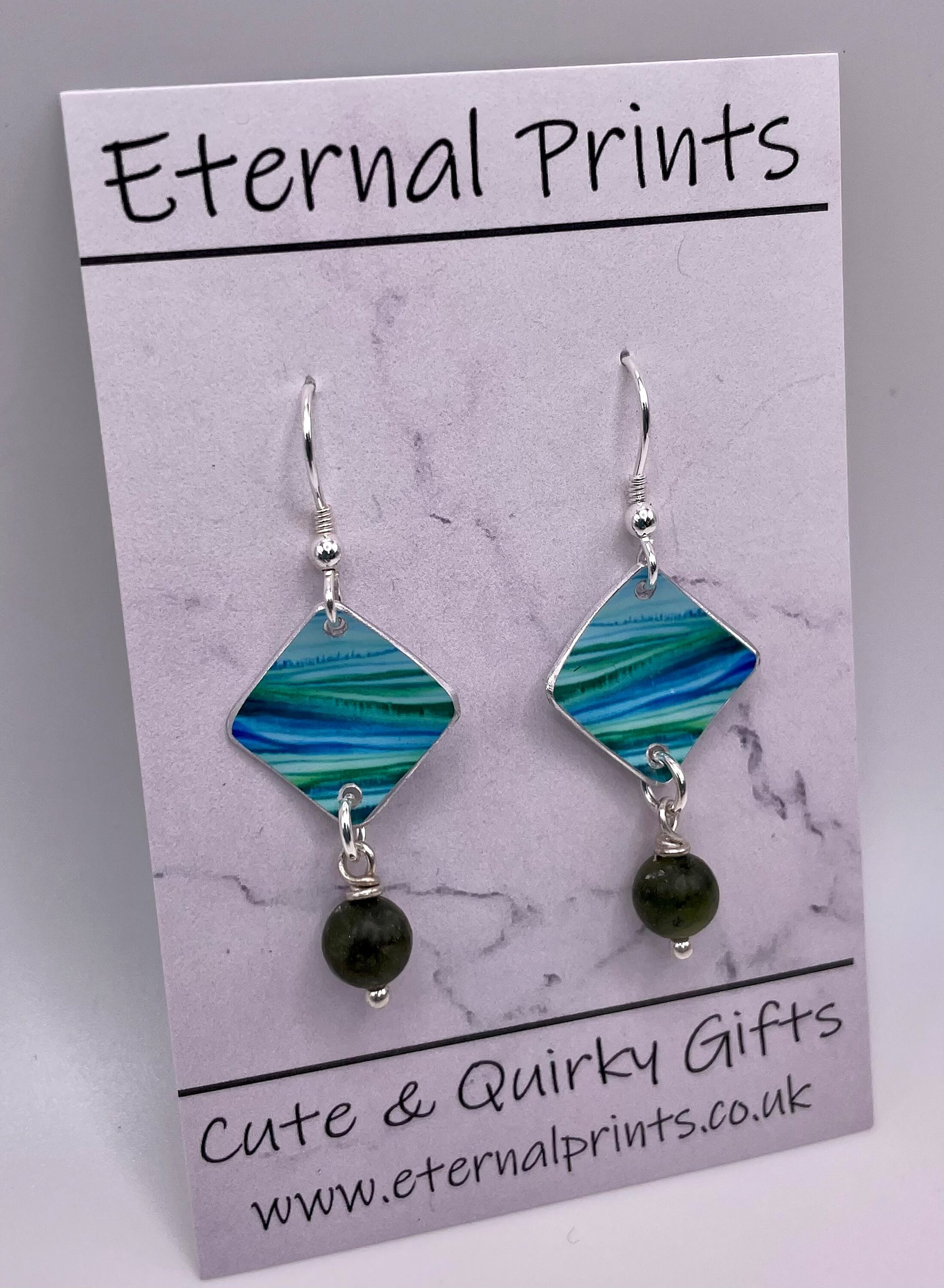 Coast Earrings - Sea Jewellery - Seaside - Beach earrings - Abstract Earrings - Drop Earrings - Funky Earrings - Vibrant Earrings