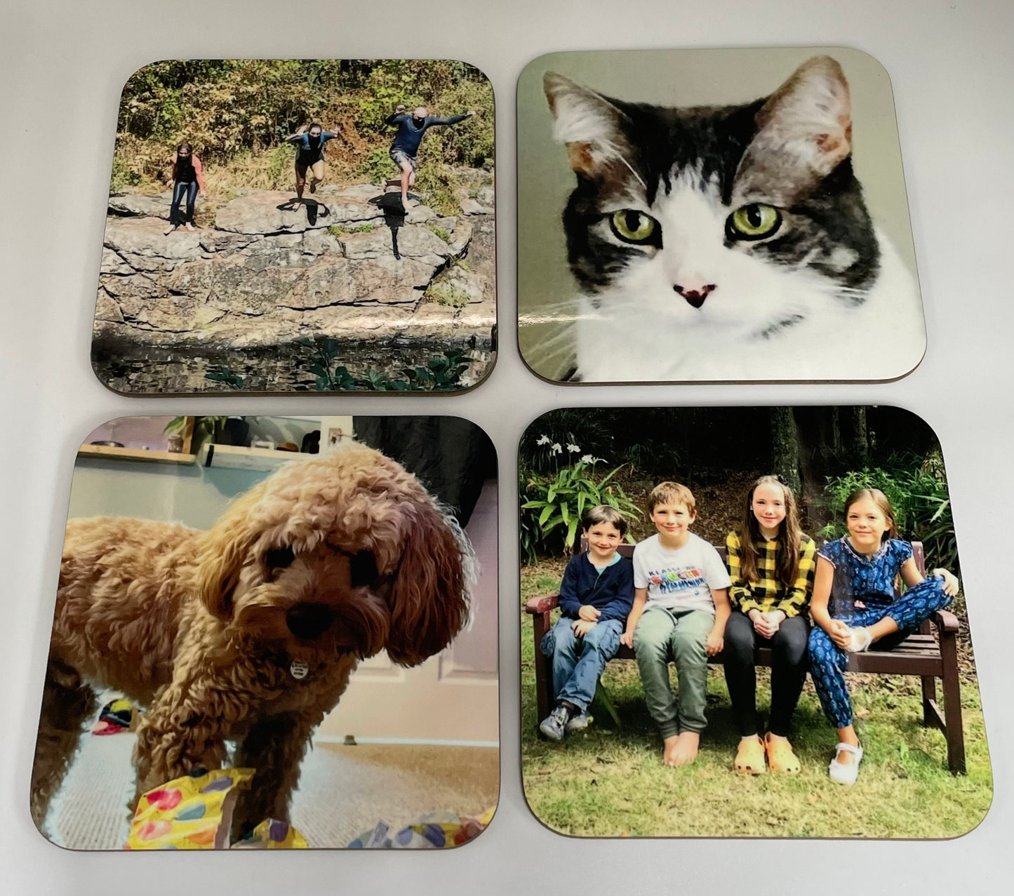 Dog coaster - Custom coasters - cat coaster - photo coaster - personalised coaster - dog photo - family photo- dog lover gift - doodle