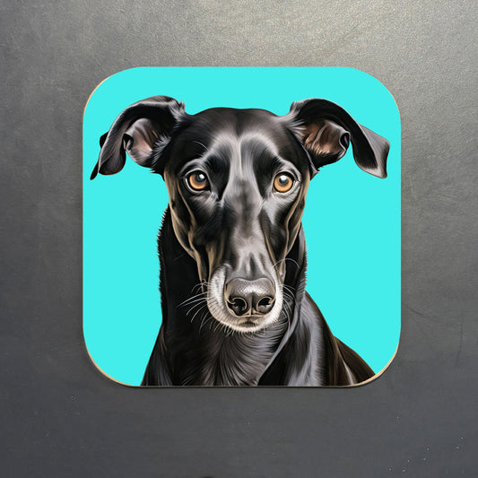 Black Greyhound Coaster