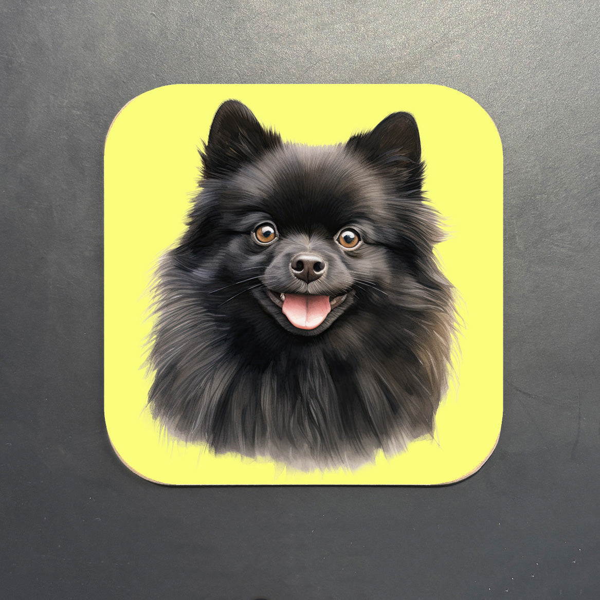 Black Pomeranian Coaster