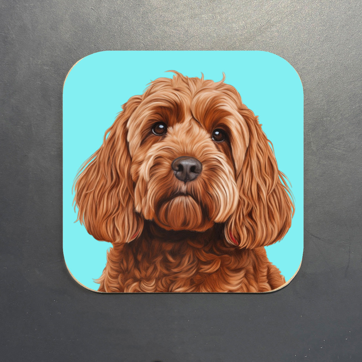 Fox Red Cockapoo Coaster – Eternal Prints