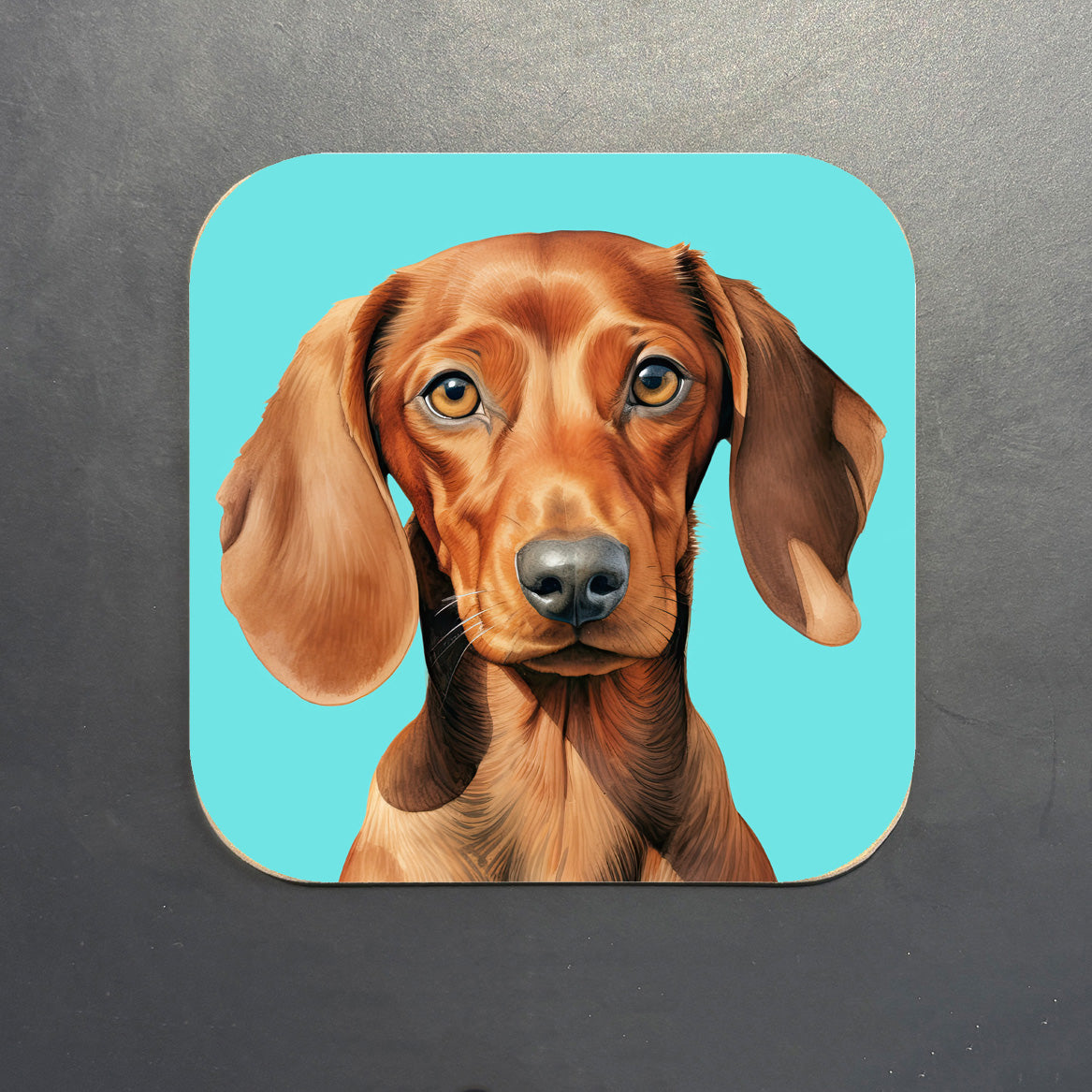 Tan Dachshund Coaster