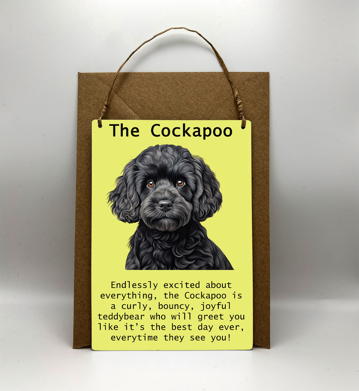 Cockapoo Metal Greetings Card