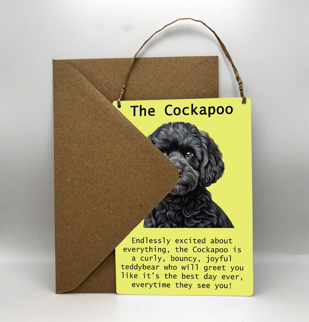 Cockapoo Metal Greetings Card