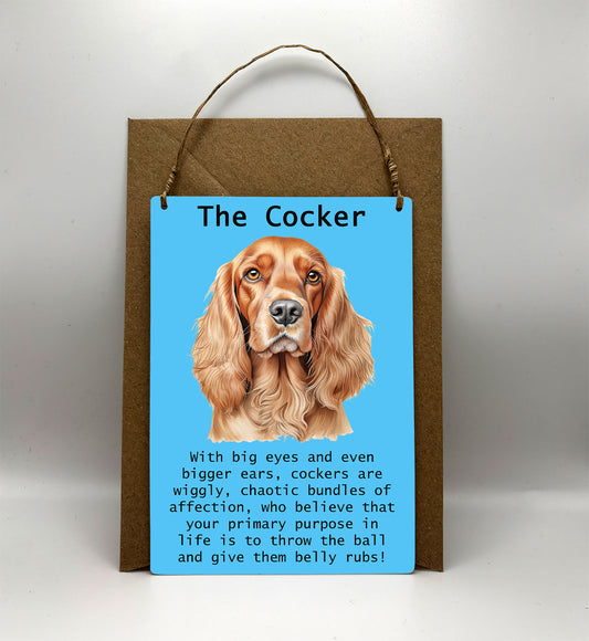 Cocker Spaniel Metal Greetings Card