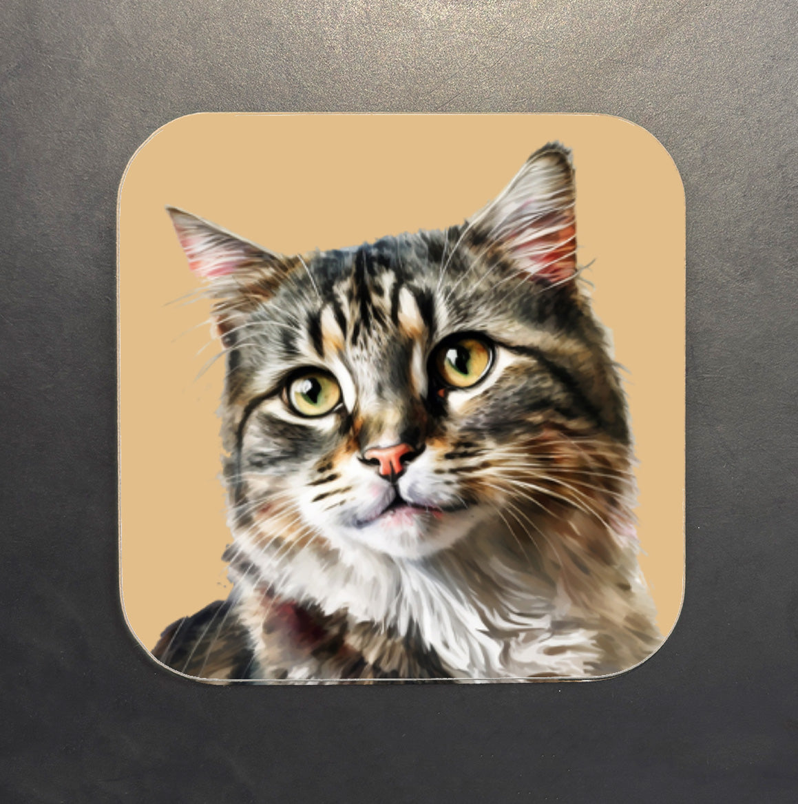 Fluffy Moggy Cat Coaster