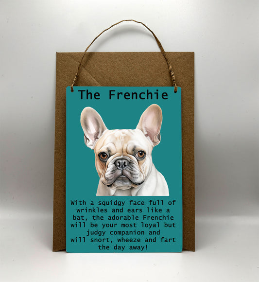 Frenchie Metal Greetings Card