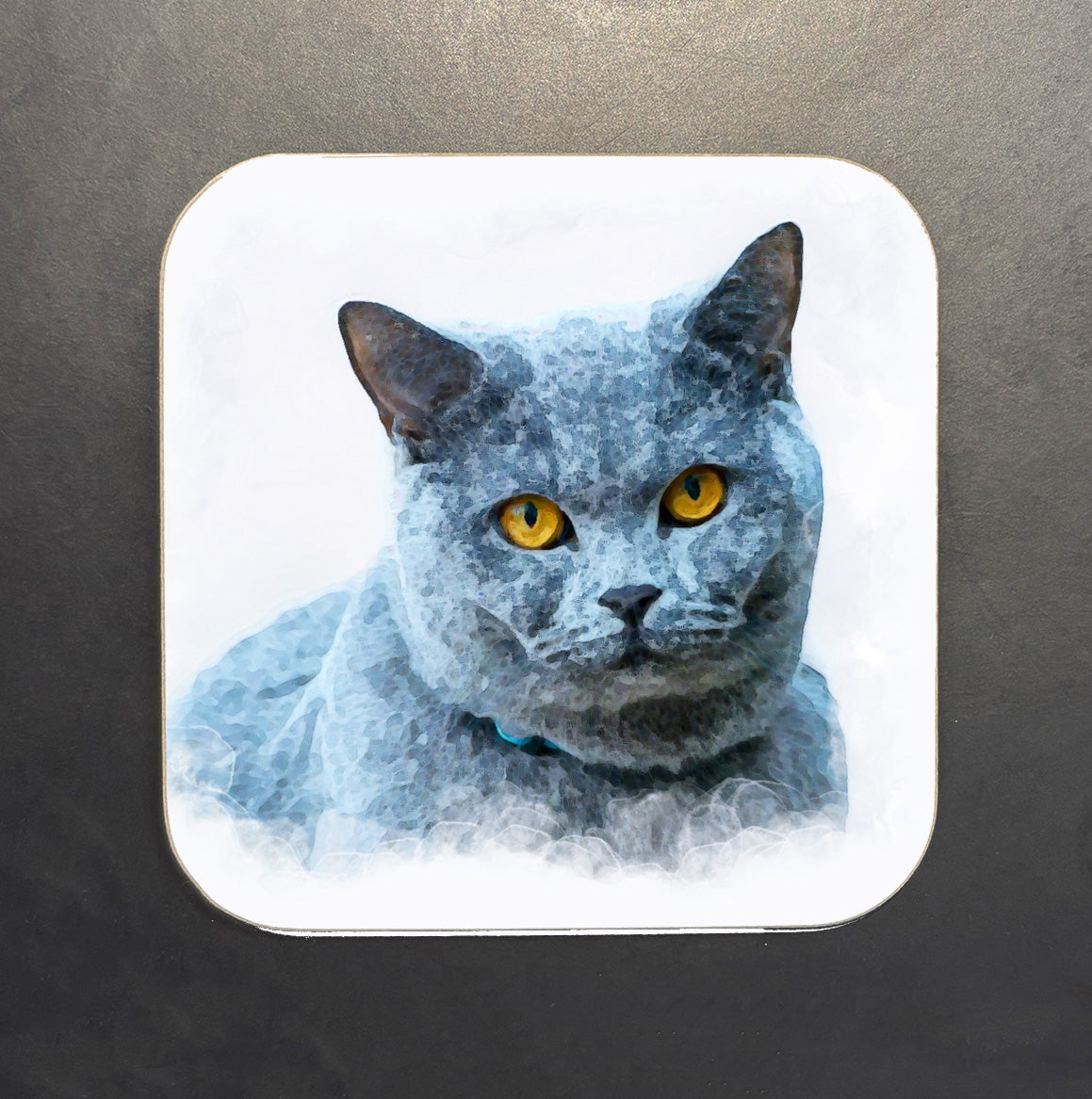 Grey Cat Coaster