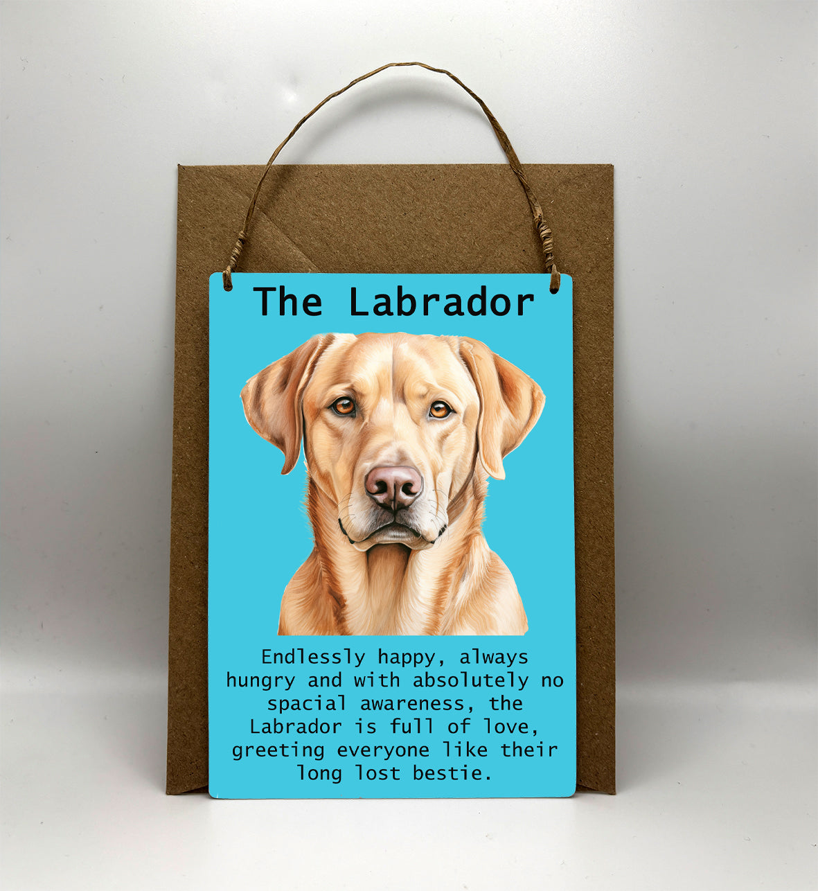 Labrador Metal Greetings Card