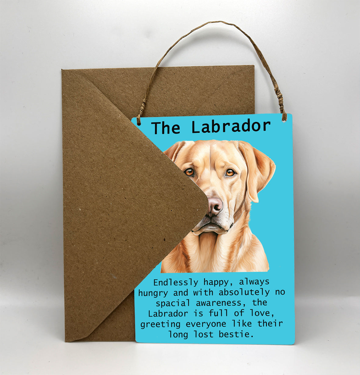 Labrador Metal Greetings Card