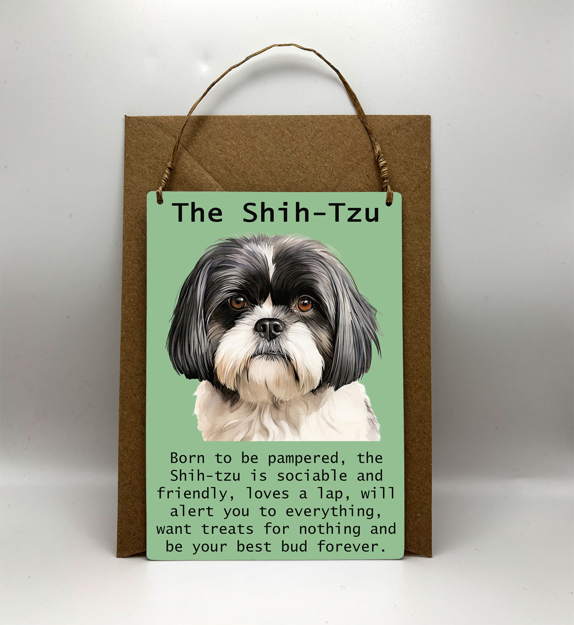 Shih-tzu Metal Greetings Card