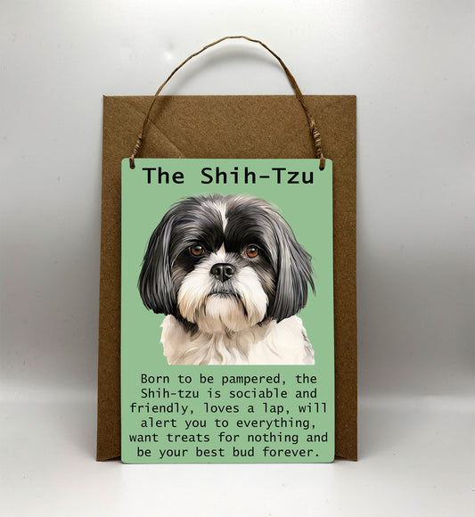 Shih-tzu Metal Greetings Card