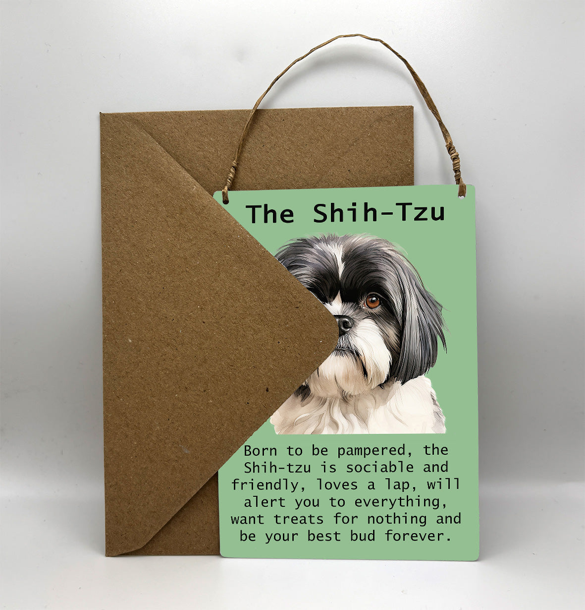 Shih-tzu Metal Greetings Card