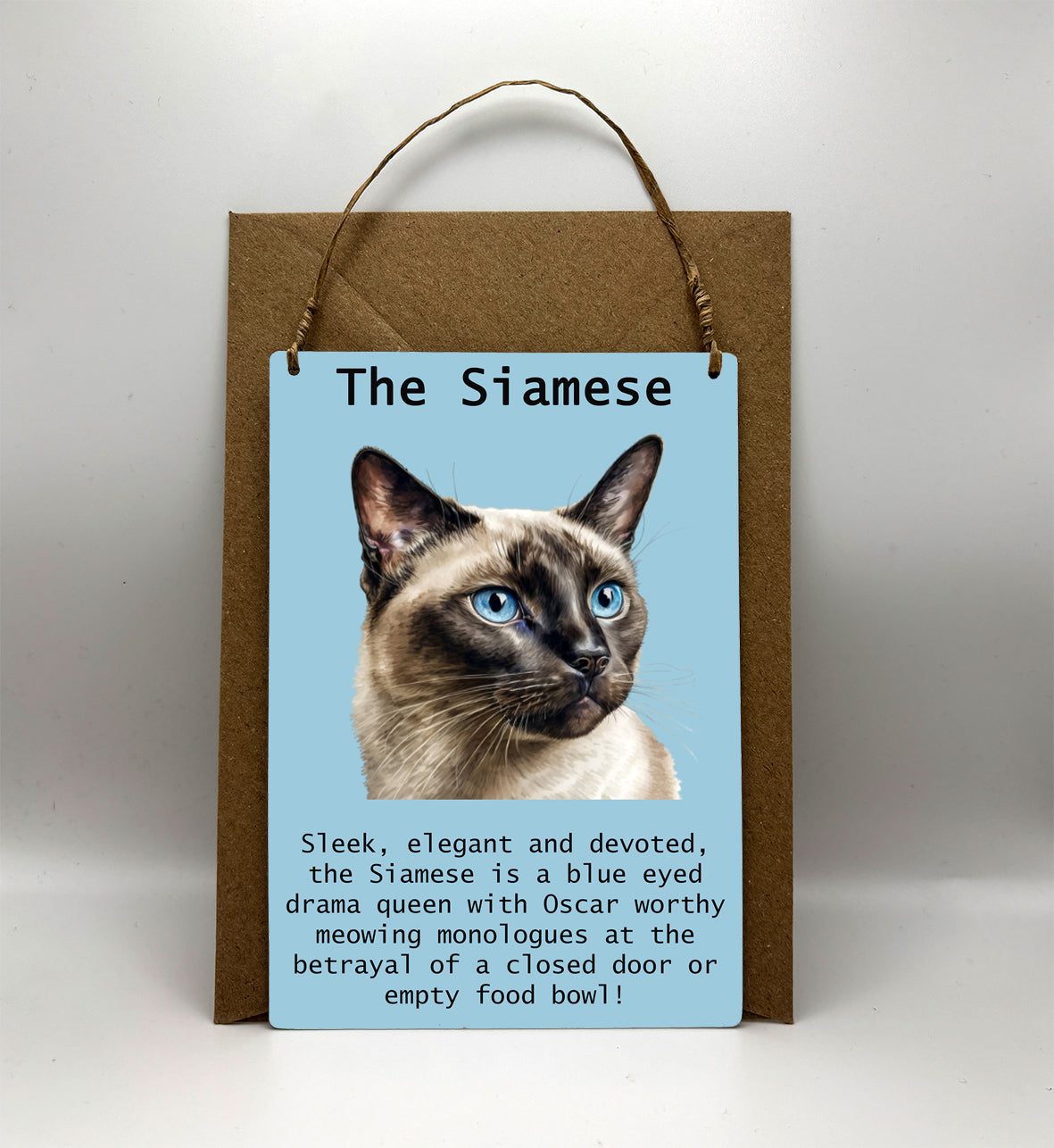 Siamese Cat Metal Greetings Card