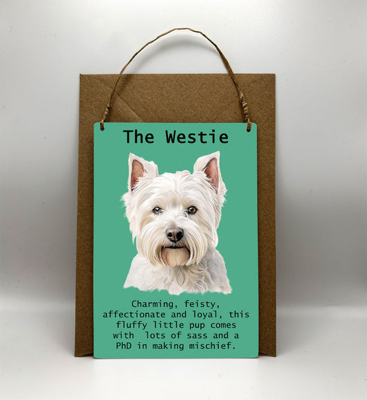 Westie Metal Greetings Card