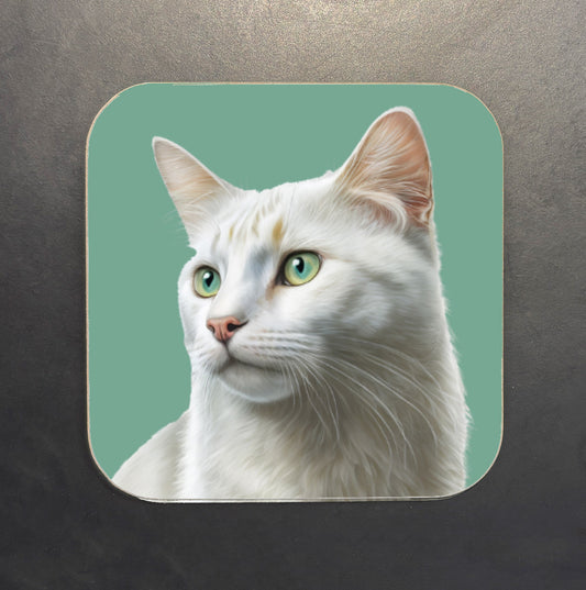 White Cat Coaster