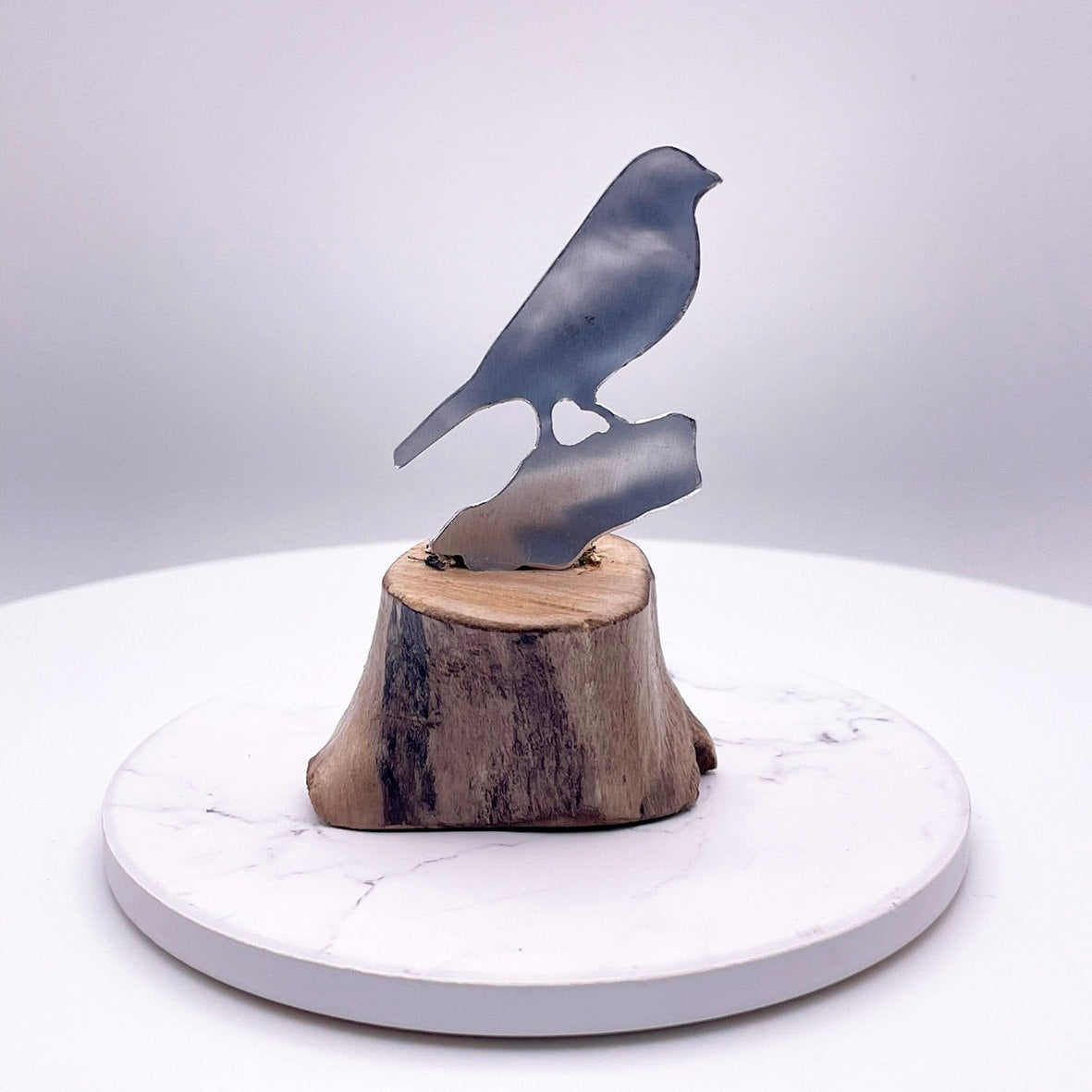 Goldfinch - Mini Goldfinch - Mini Goldfinch Sculpture - Metal bird - Goldfinch on Wood - Miniature Ornament - Bird gift - Nature Lover