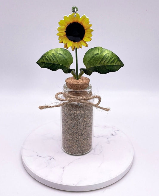 Sunflower - Sunflower gift - Mini sunflower - Flowers in a jar - Mini flowers - Miniature flowers - flower gift - miniature sunlflower