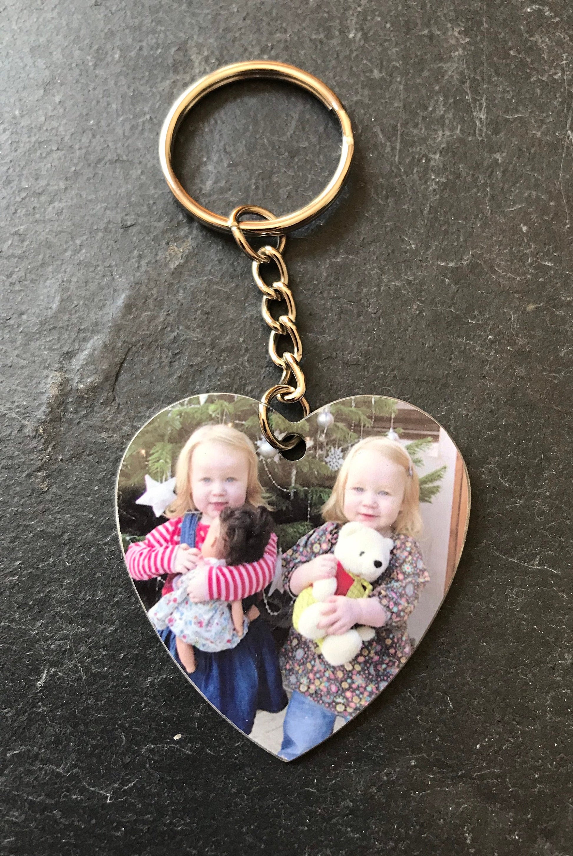 Custom Heart Photo Keychain - Photo Keyring - Custom Keychain - Photo Charm - Custom Keyring Photo - Personalised Keychain