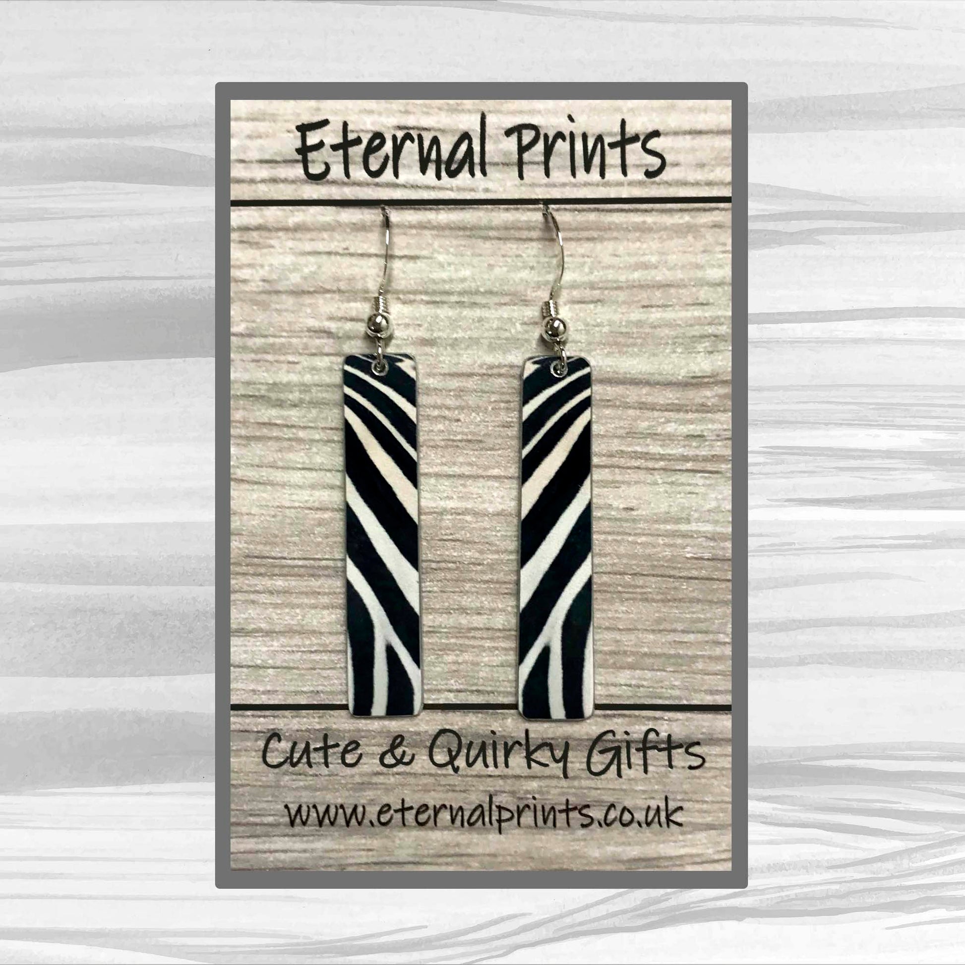 Animal Print Earrings - Zebra Print Earrings - Animal Earrings - Zebra Earrings - Long Earrings - Print Earrings