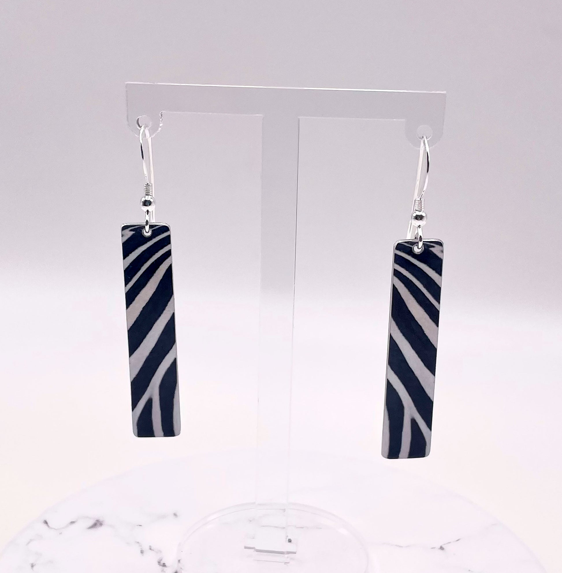 Animal Print Earrings - Zebra Print Earrings - Animal Earrings - Zebra Earrings - Long Earrings - Print Earrings