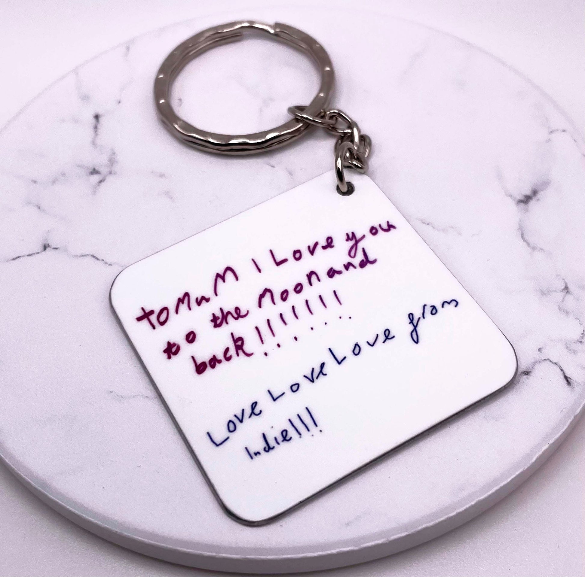 Custom Keyring - Personalised Square Keyring - Custom Photo Keyring - Square Photo Keyring - Personalised Gift - Keyring Gift