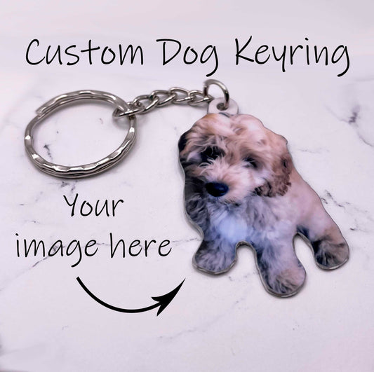 Dog Keychain - Dog Photo Keyring - Dog Pet Gift - Custom Pet Keychain - Custom Dog Gift - Personalized Dog - Dog Gift - Dog Lover Gift