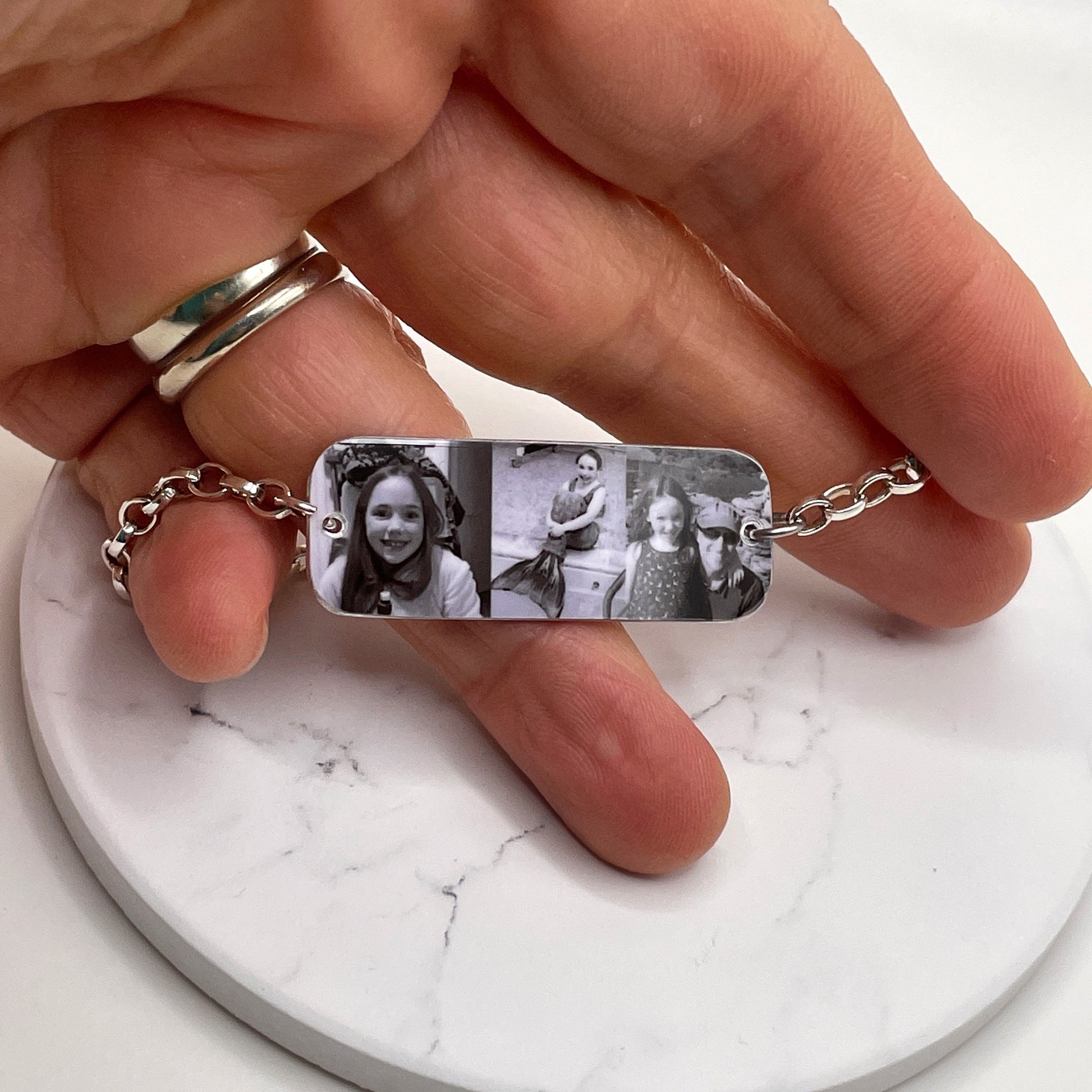 Custom Photo Bracelet - Sterling Silver Bracelet - Silver Photo Bracelet - Custom Photo Jewelry - Photo Jewellery - Custom Mom Gift