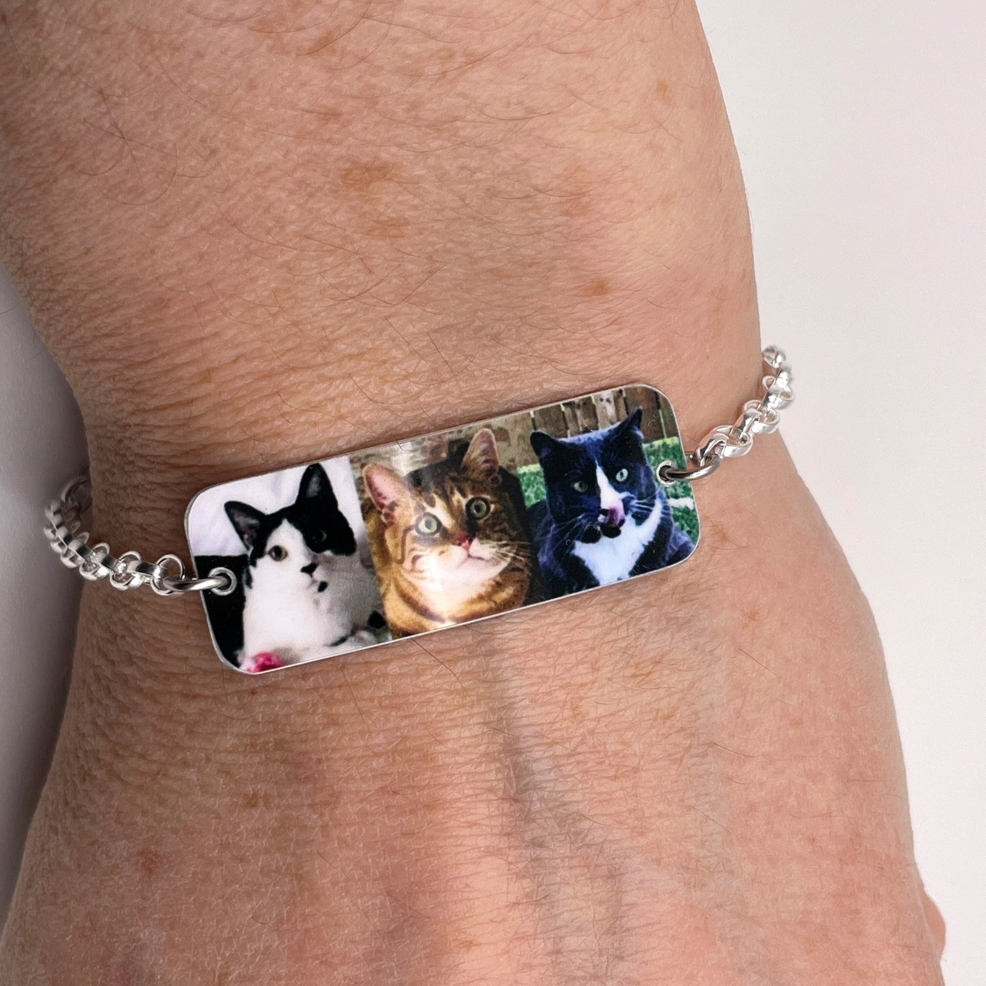 Custom Photo Bracelet - Sterling Silver Bracelet - Silver Photo Bracelet - Custom Photo Jewelry - Photo Jewellery - Custom Mom Gift