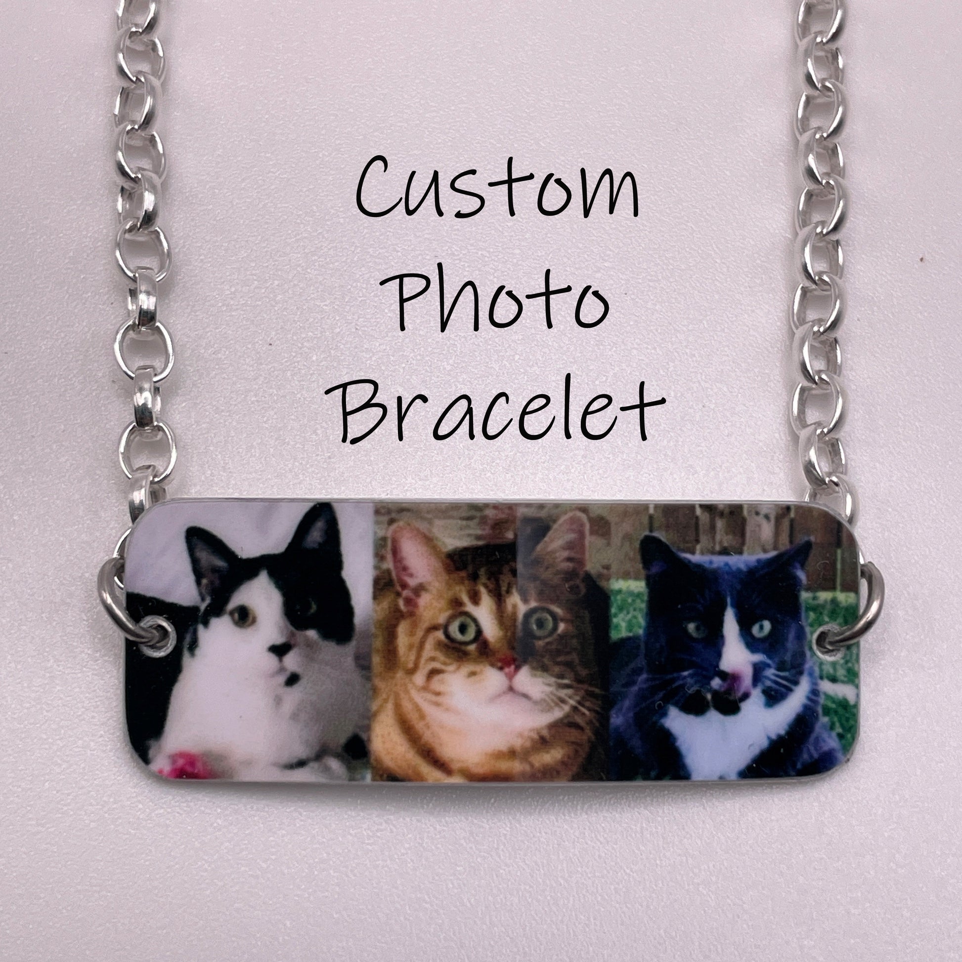 Custom Photo Bracelet - Sterling Silver Bracelet - Silver Photo Bracelet - Custom Photo Jewelry - Photo Jewellery - Custom Mom Gift
