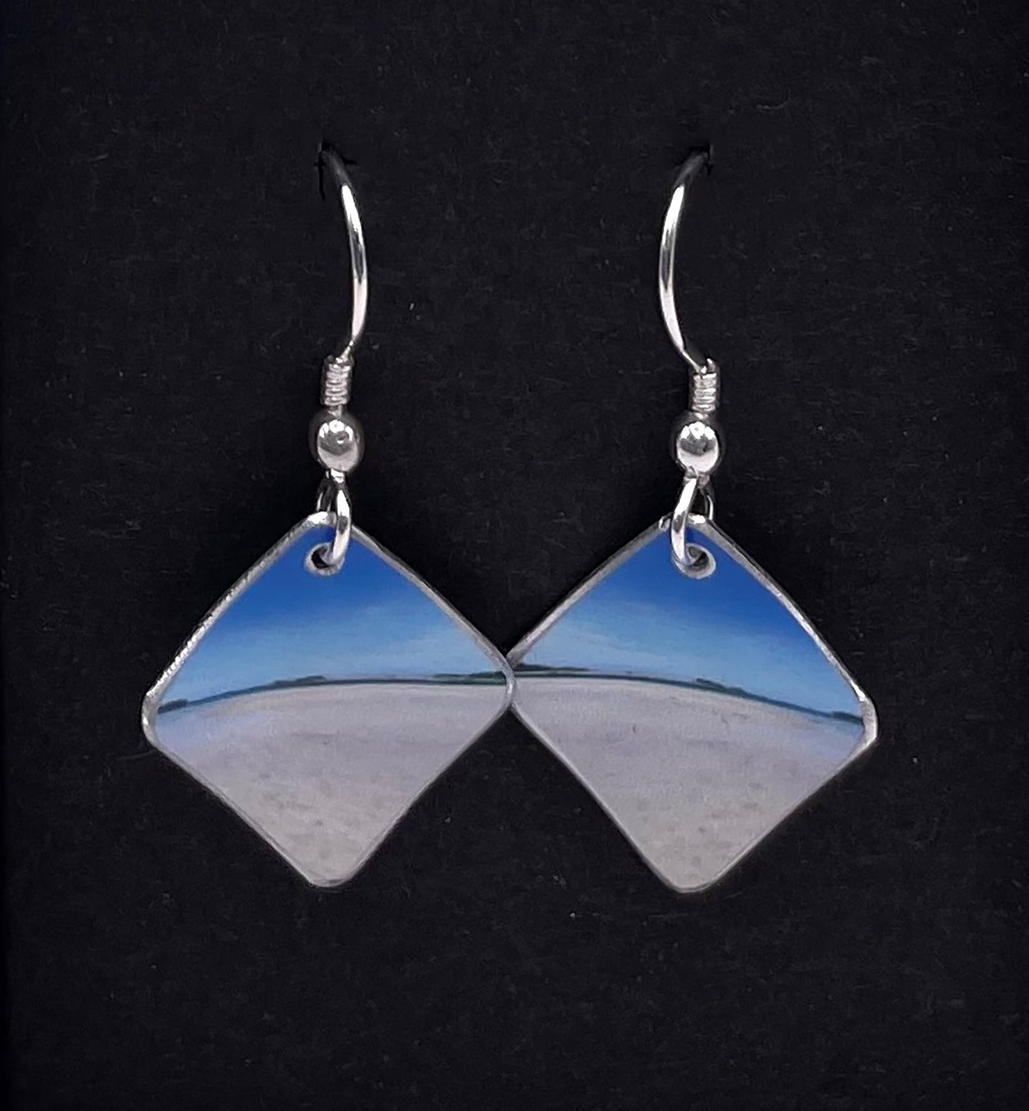 Landscape Earrings - Coast Jewellery - Seaside - Horizon - Beach earrings - Abstract Earrings - Drop Earrings - Vibrant Earrings
